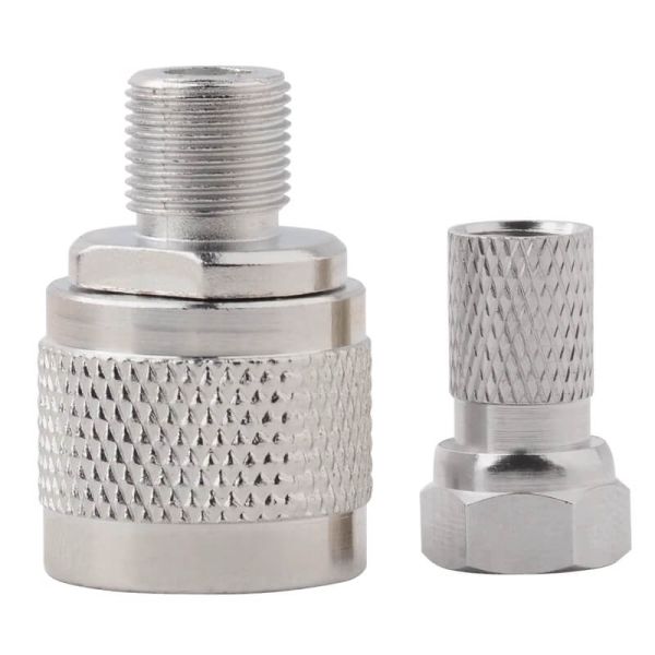 N type папа - F мама переходник с F коннектором для RG6